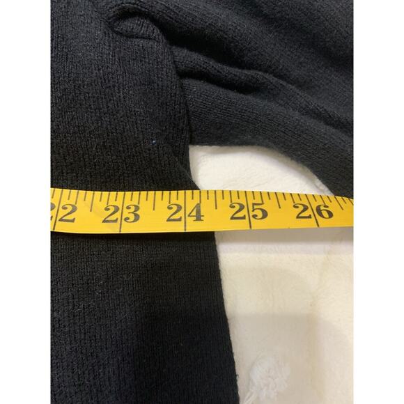 J Jill Womens Black Button Up Cardigan Size 2X Semi V Neck Layering Grandma - Picture 2 of 8